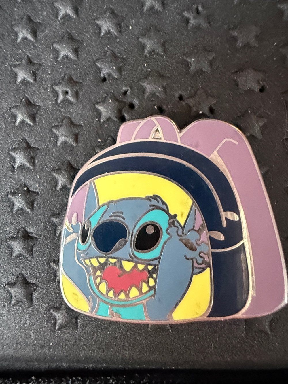 Purple and Navy Stitch Backpack Pin - Disney